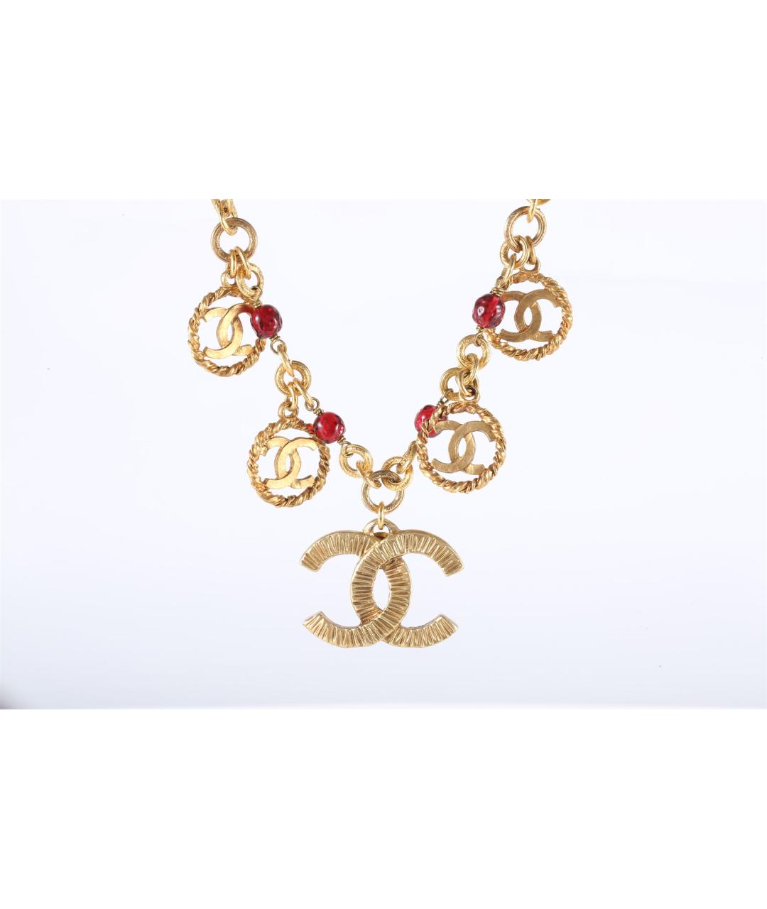 CHANEL Золотое металлическое колье, фото 2