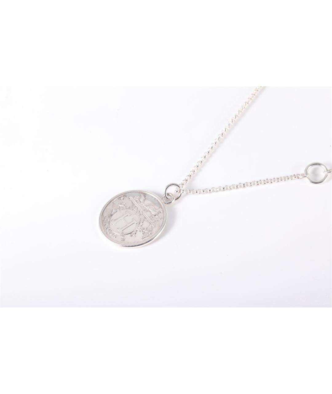 HERMES Серебряное колье из белого золота, фото 2