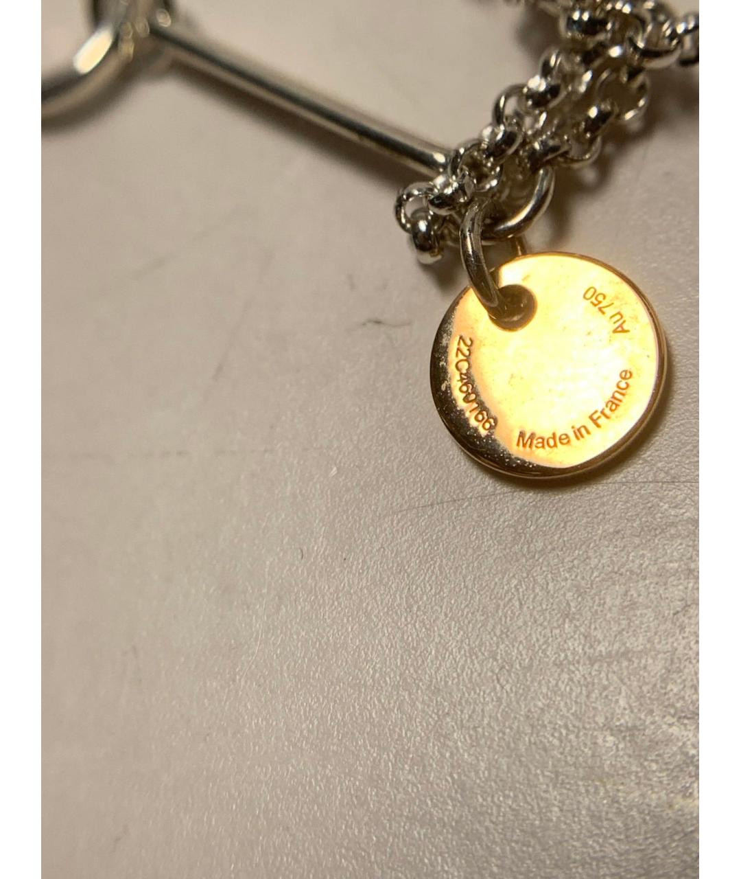 HERMES Серебряное колье из белого золота, фото 9