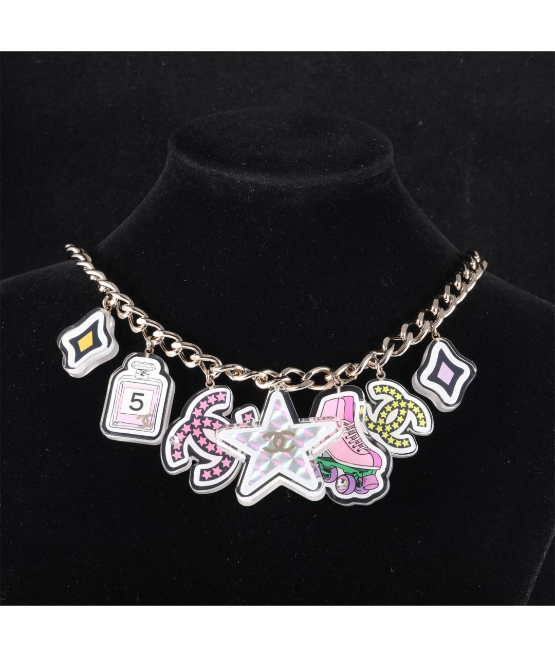 CHANEL Золотое металлическое колье, фото 7