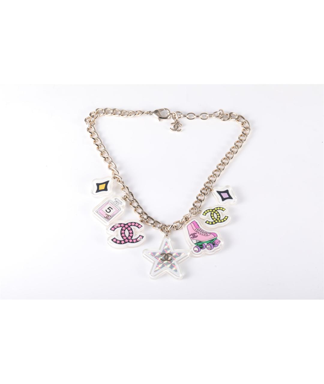 CHANEL Золотое металлическое колье, фото 6