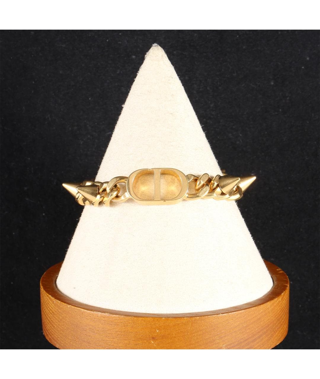 CHRISTIAN DIOR Золотой металлический браслет, фото 6