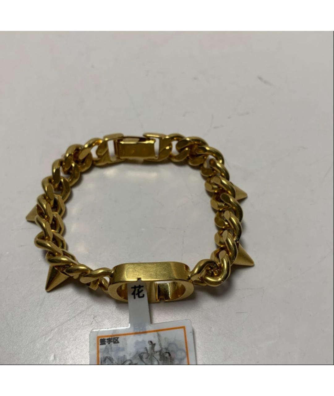 CHRISTIAN DIOR Золотой металлический браслет, фото 7