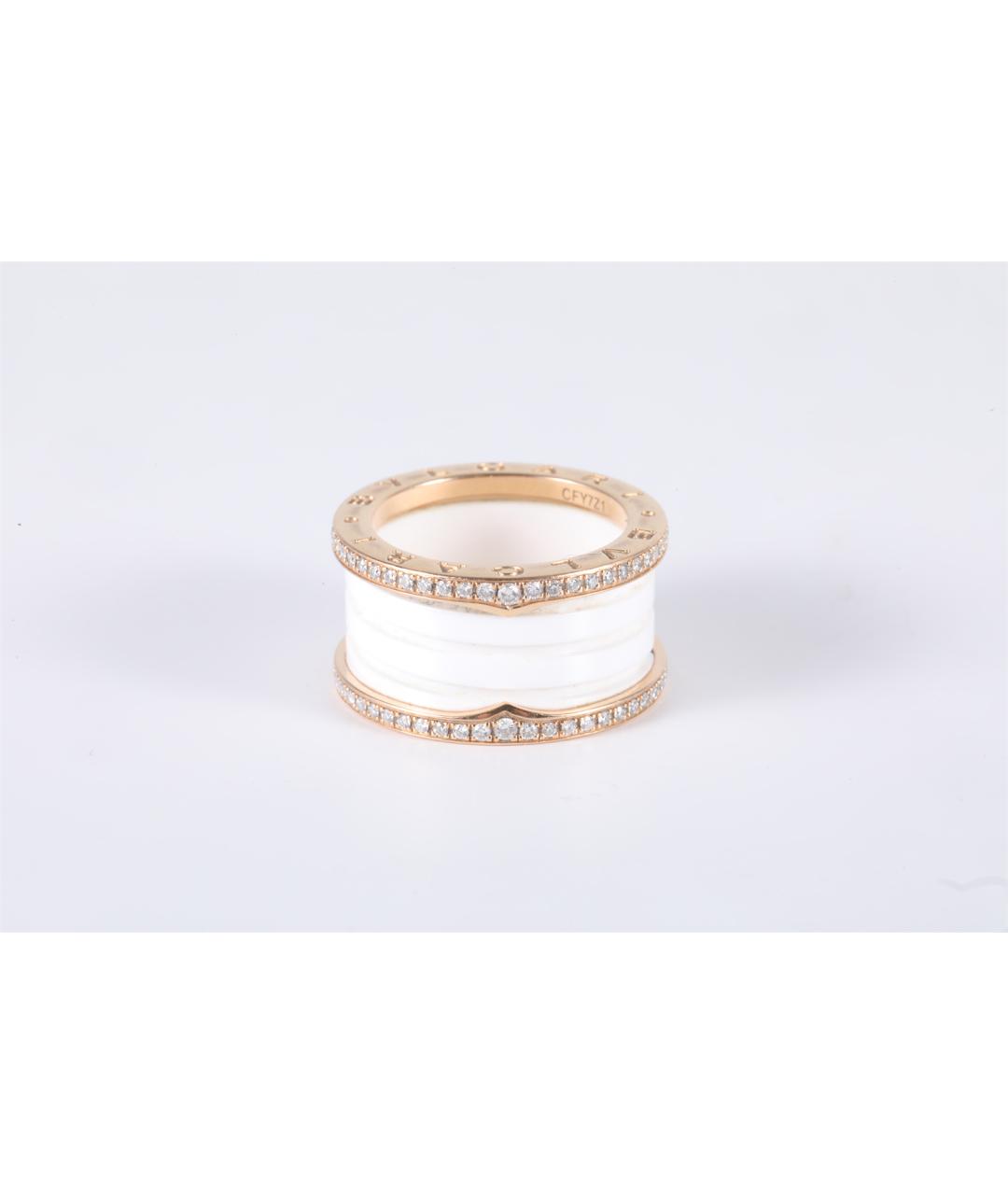 BVLGARI Белое кольцо из желтого золота, фото 4