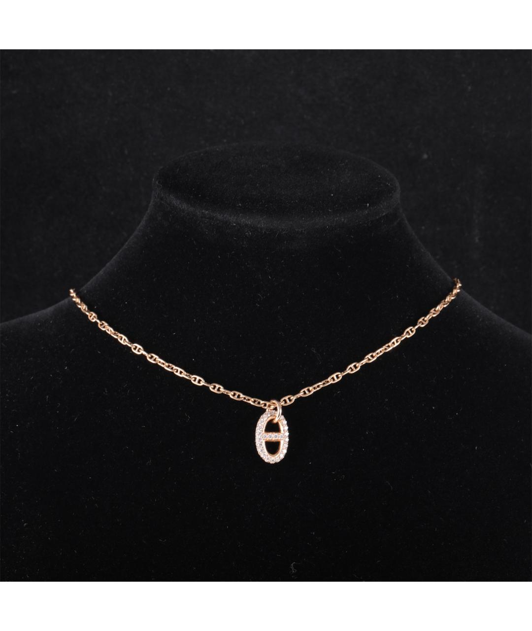 HERMES Золотое колье из розового золота, фото 7