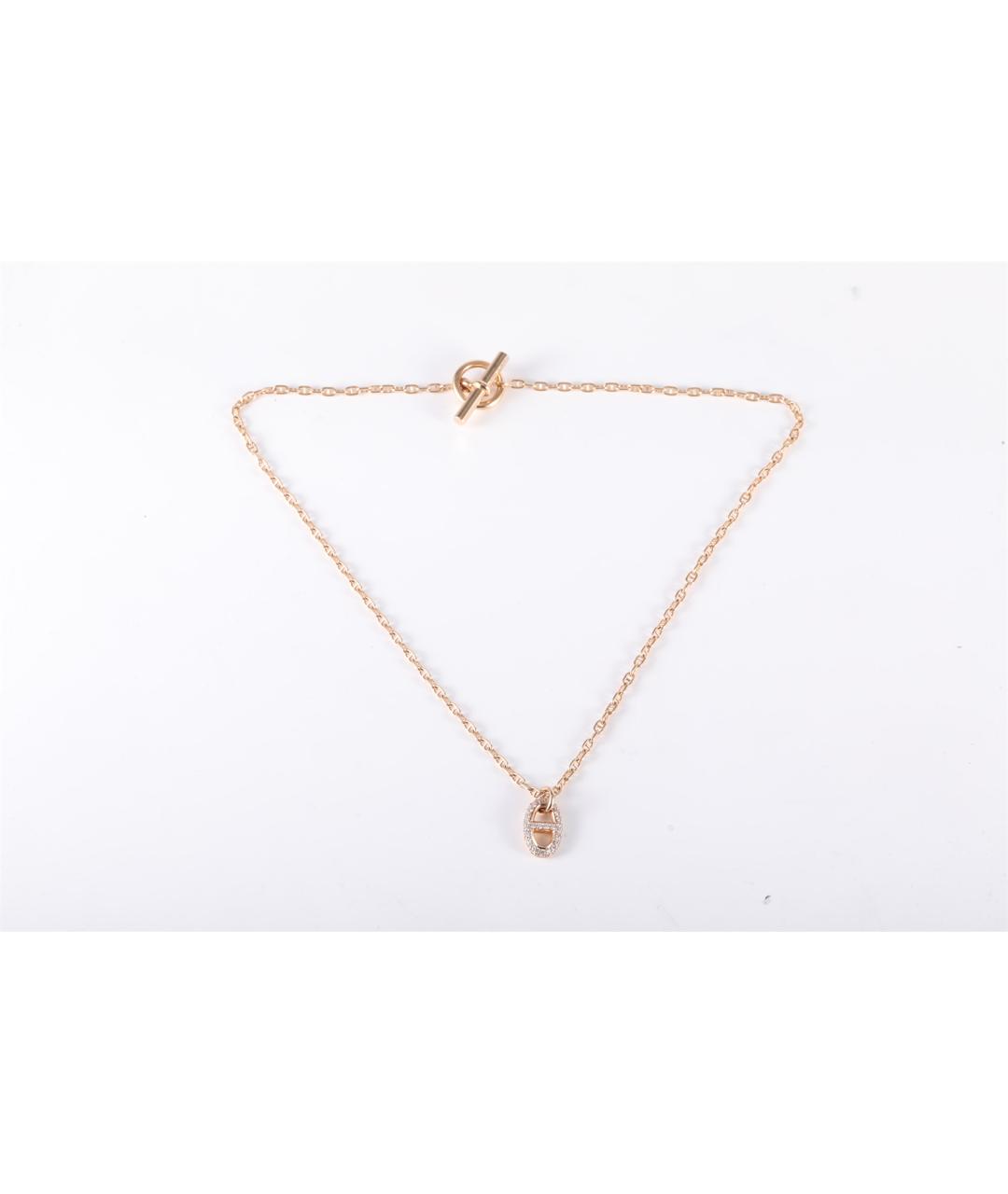 HERMES Золотое колье из розового золота, фото 6