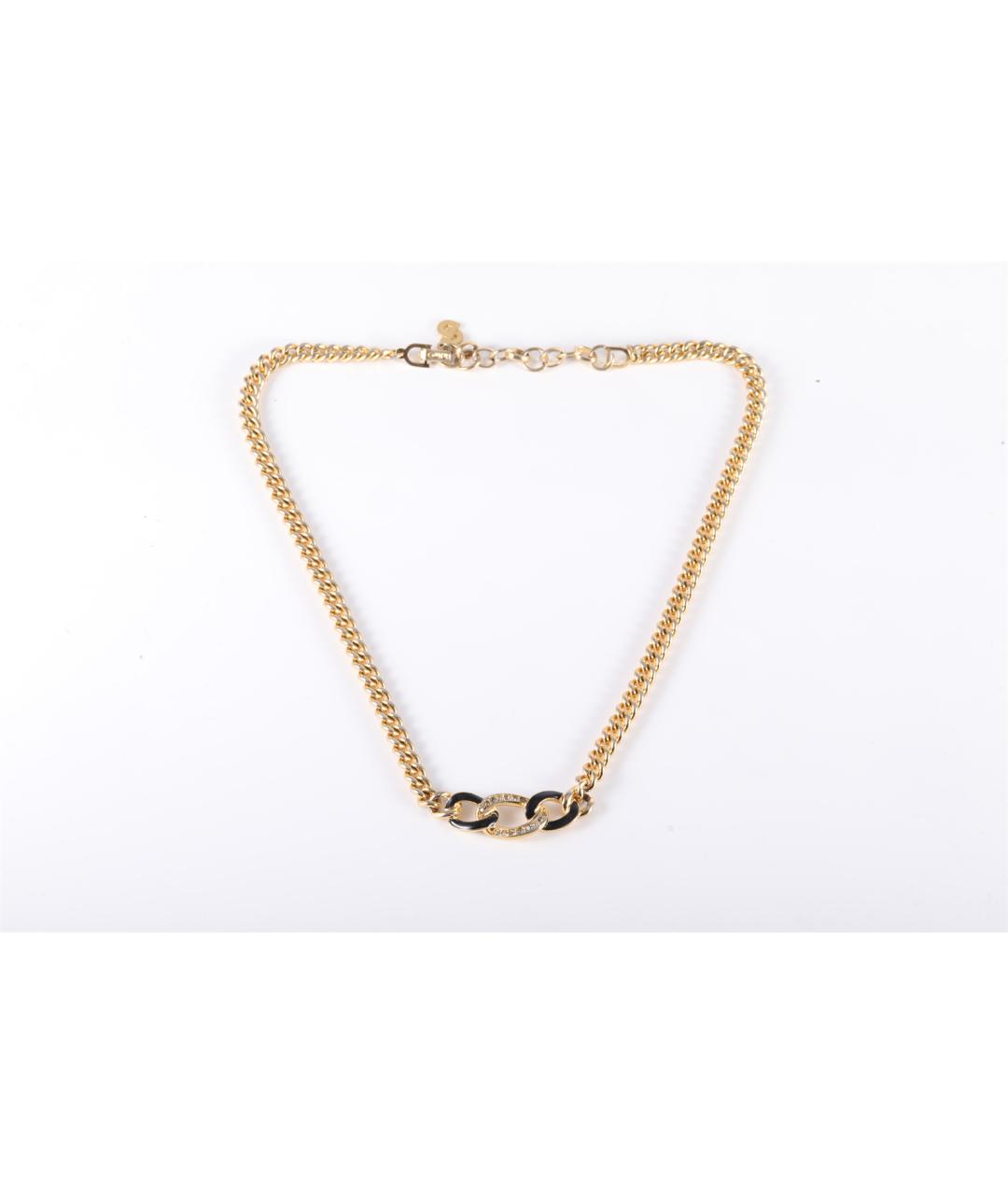 CHRISTIAN DIOR Золотое металлическое колье, фото 6