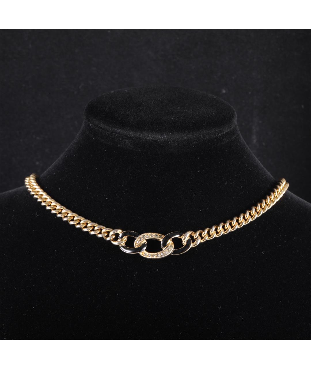 CHRISTIAN DIOR Золотое металлическое колье, фото 7