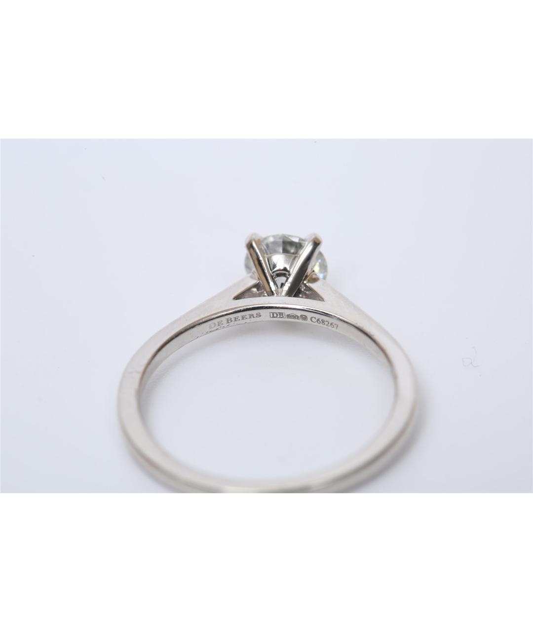 DE BEERS Серебряное платиновое кольцо, фото 4