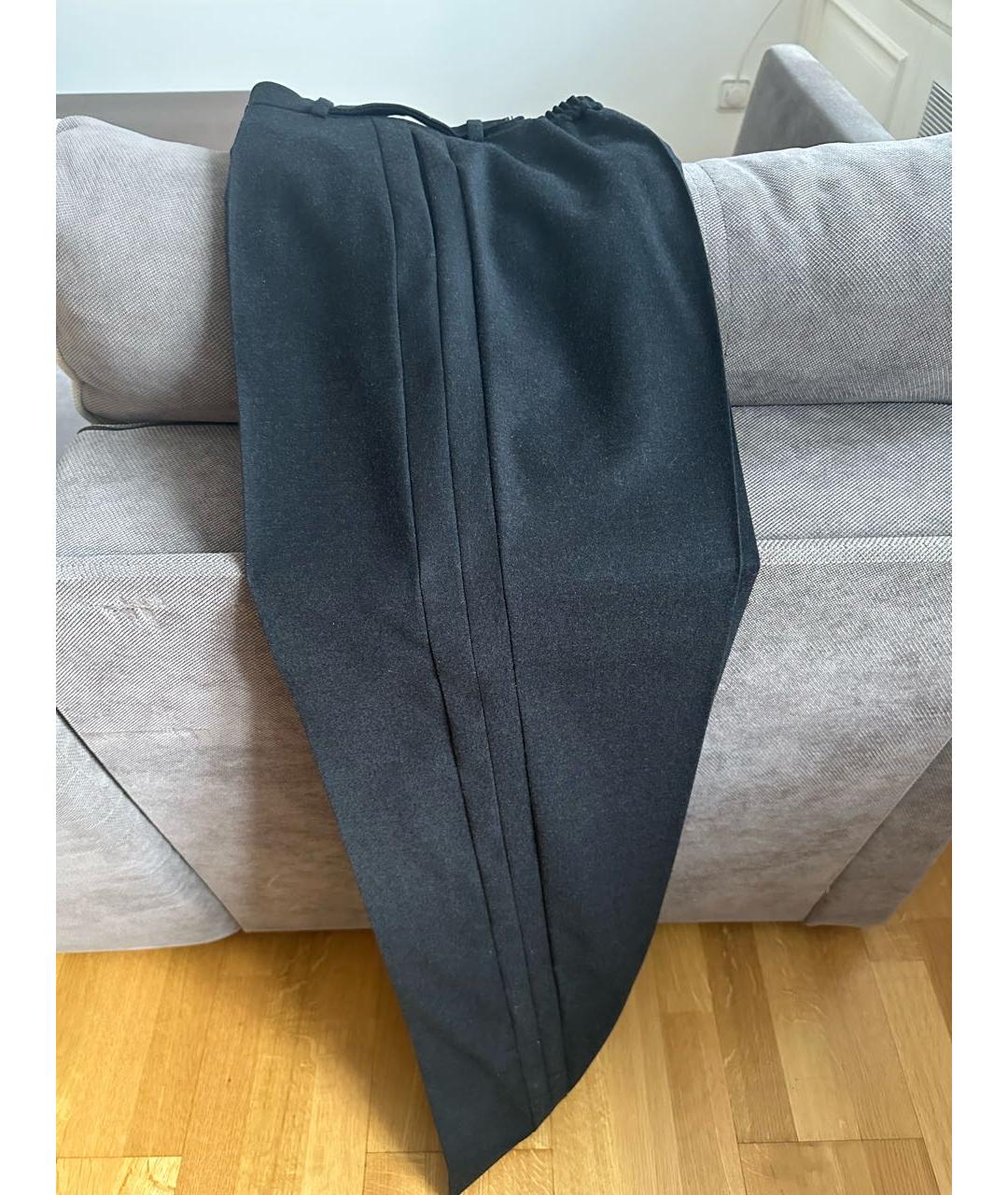 MAX MARA STUDIO Черные шерстяные прямые брюки, фото 5