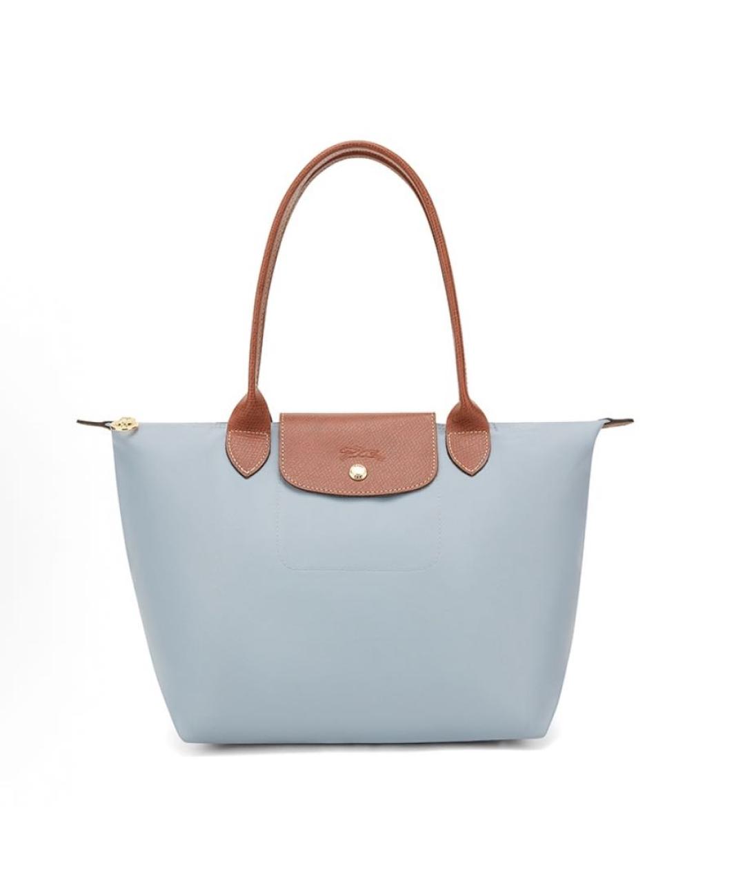 LONGCHAMP Голубая тканевая сумка тоут, фото 1