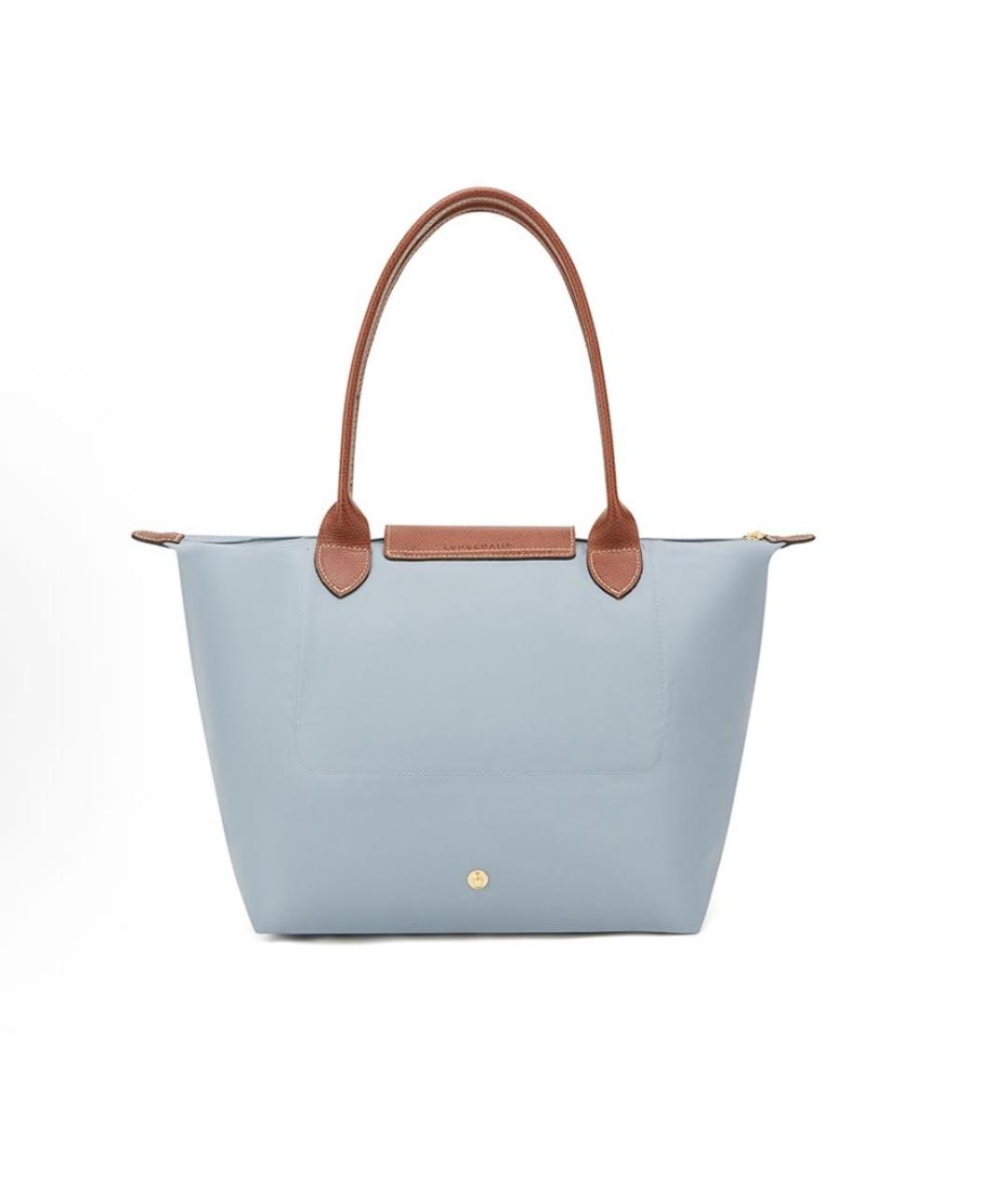 LONGCHAMP Голубая тканевая сумка тоут, фото 3