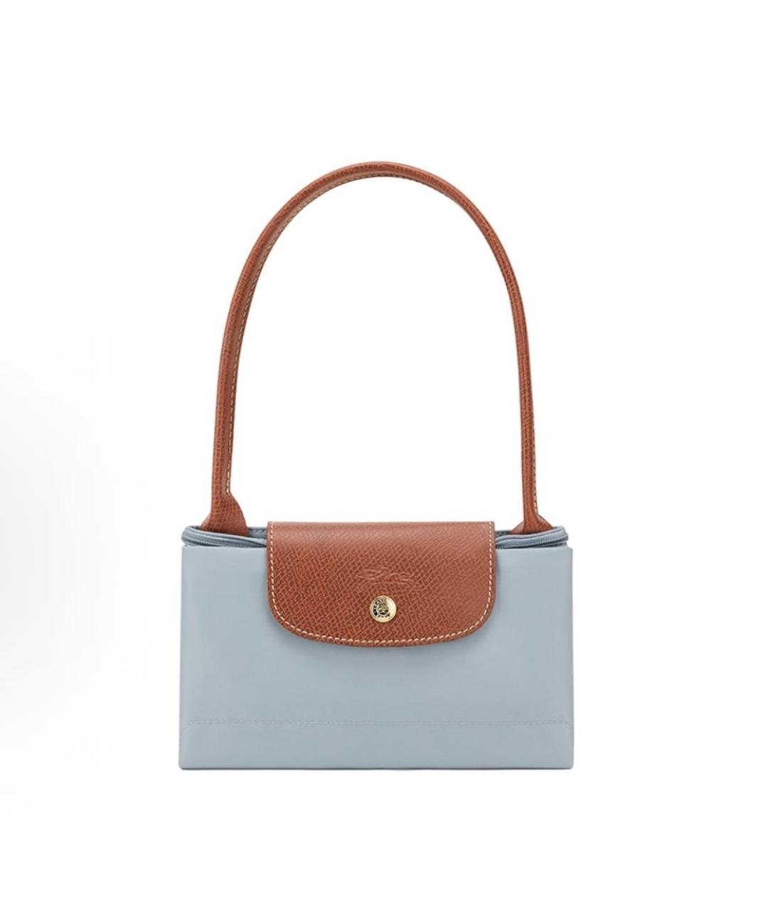 LONGCHAMP Голубая тканевая сумка тоут, фото 5