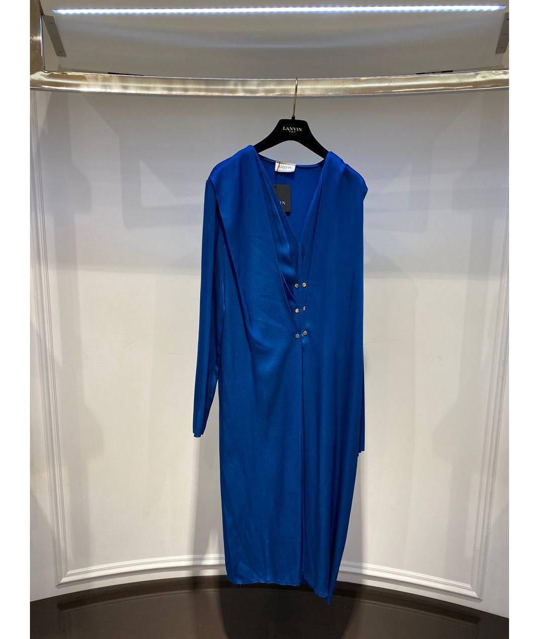 LANVIN Синее повседневное платье, фото 3