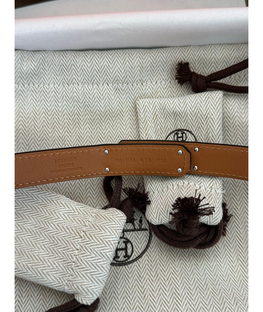 HERMES Черный кожаный ремень, фото 3