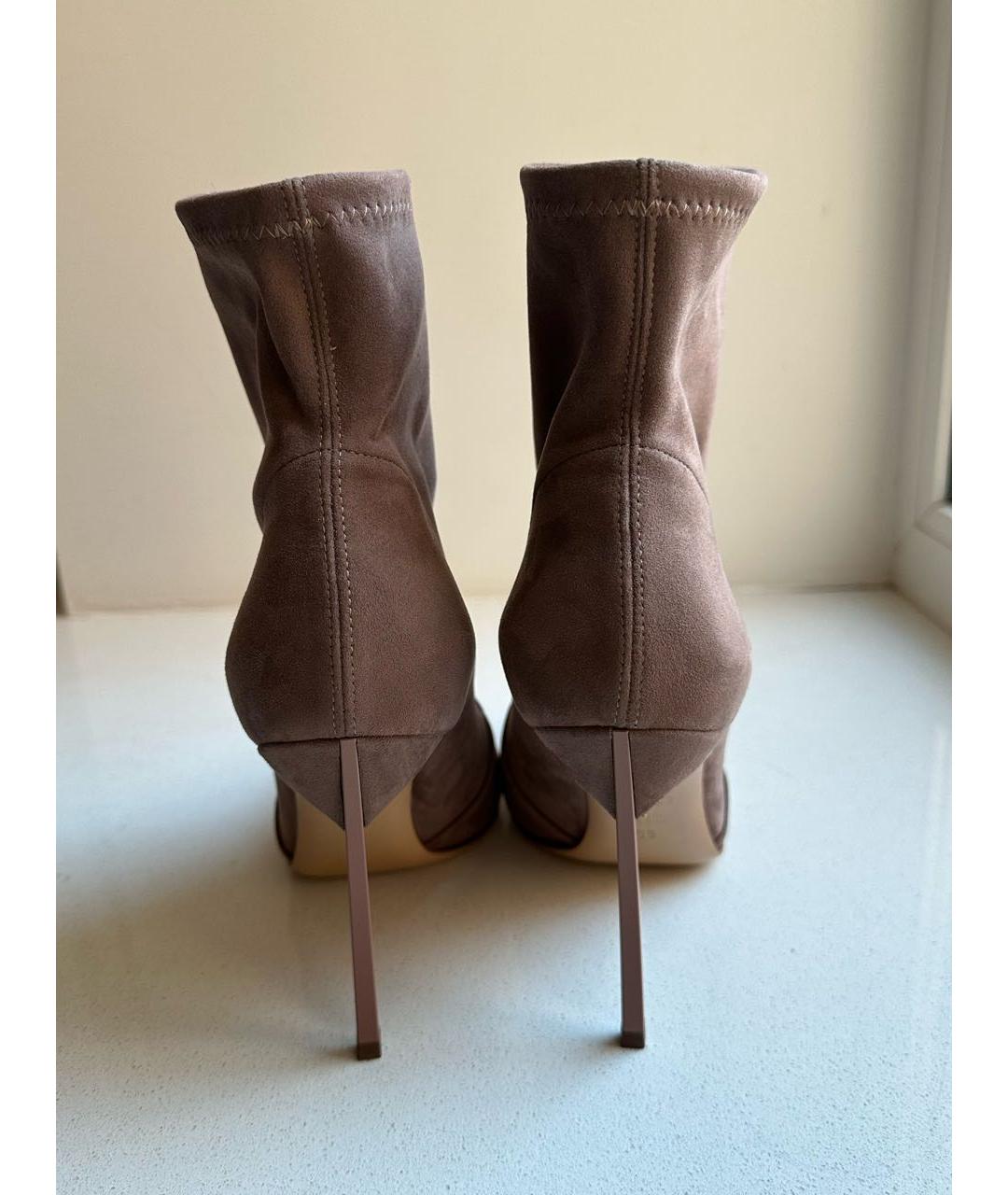 CASADEI Бежевые замшевые ботильоны, фото 4