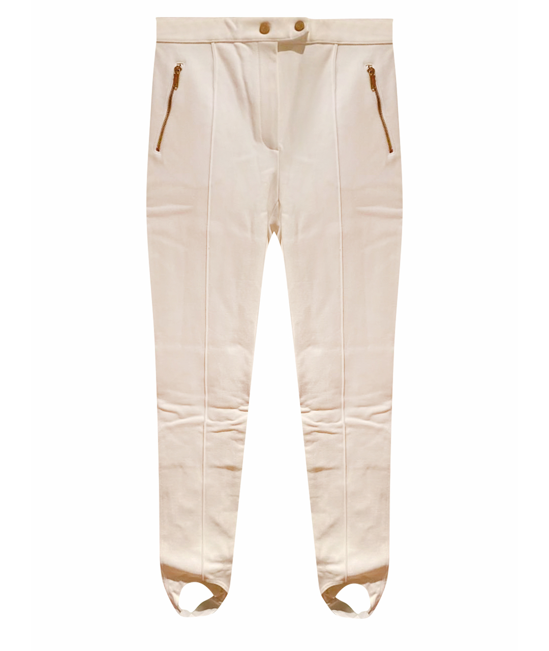 CELINE Белые полиамидовые брюки узкие, фото 1