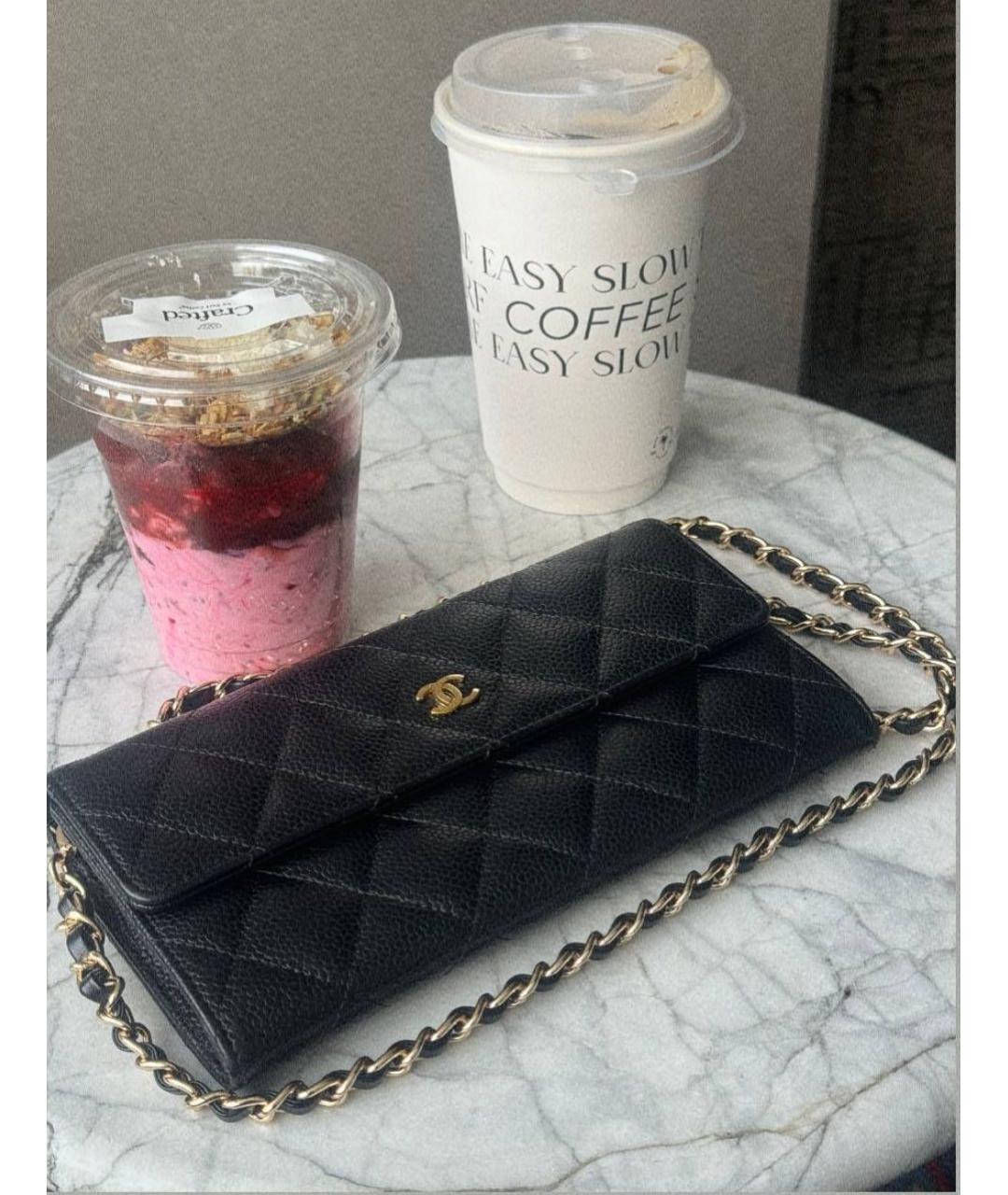 CHANEL Черная кожаная сумка через плечо, фото 2