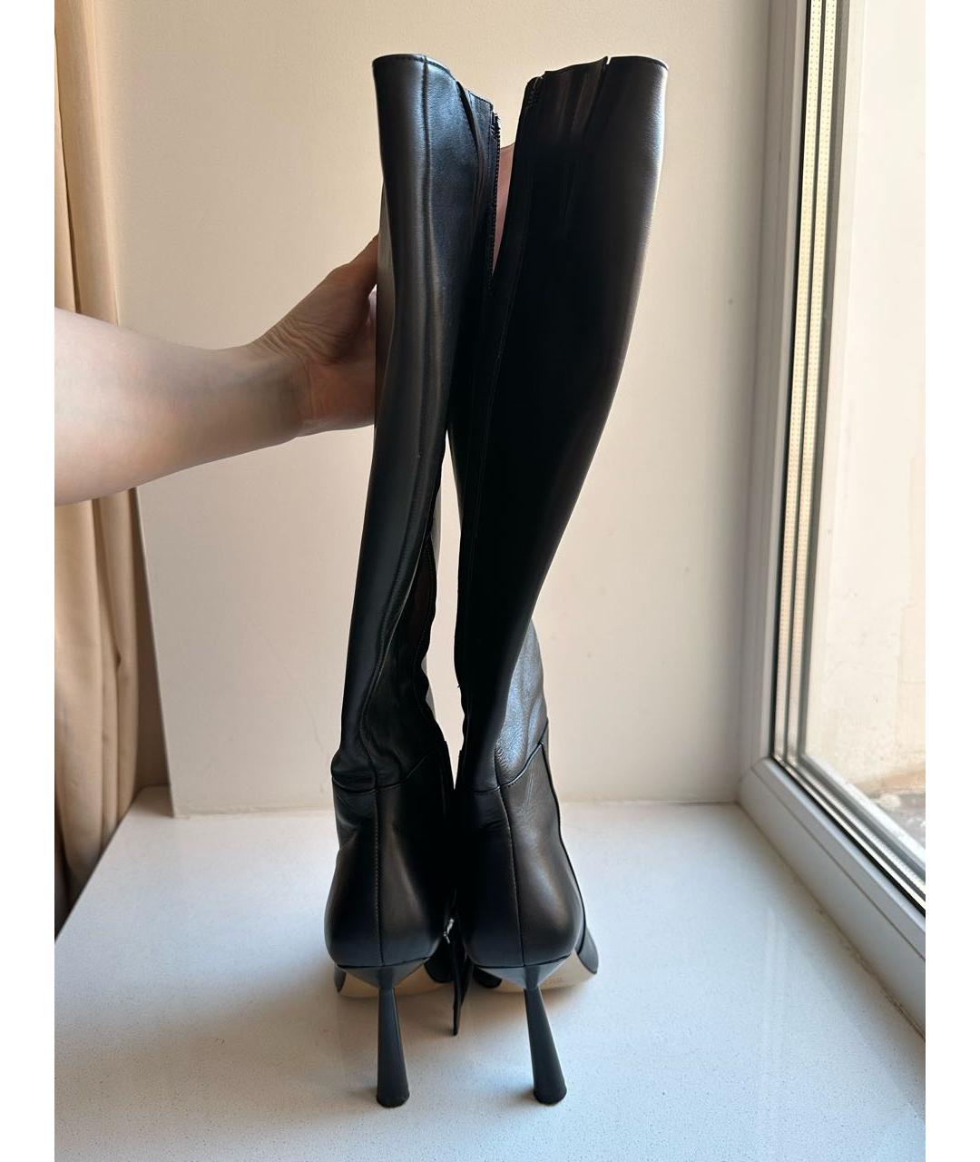 GIABORGHINI Черные кожаные сапоги, фото 4
