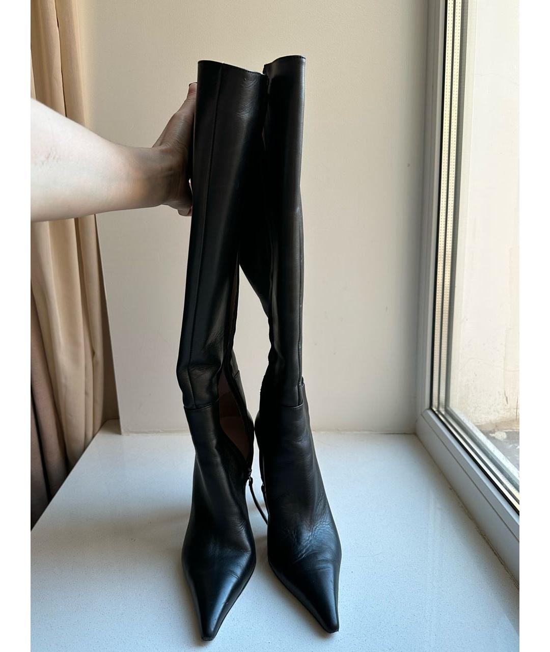 GIABORGHINI Черные кожаные сапоги, фото 2