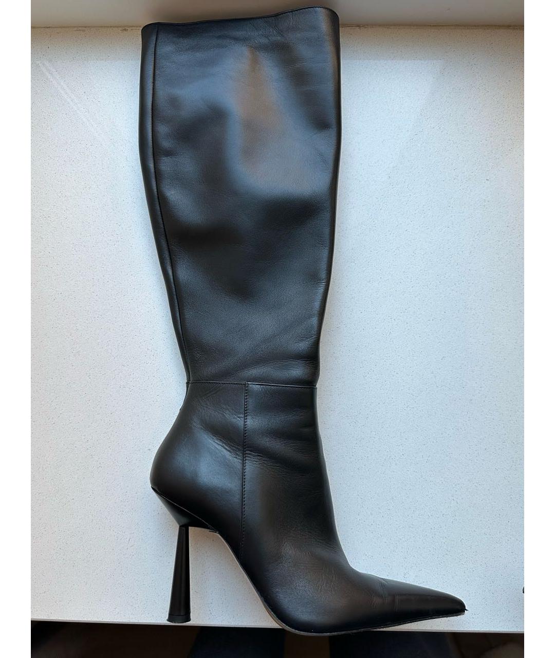 GIABORGHINI Черные кожаные сапоги, фото 5