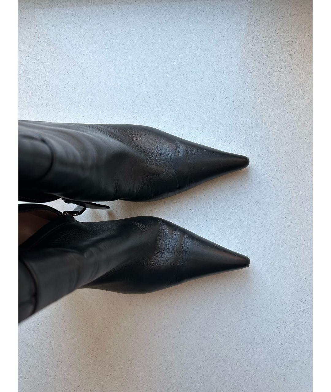 GIABORGHINI Черные кожаные сапоги, фото 3