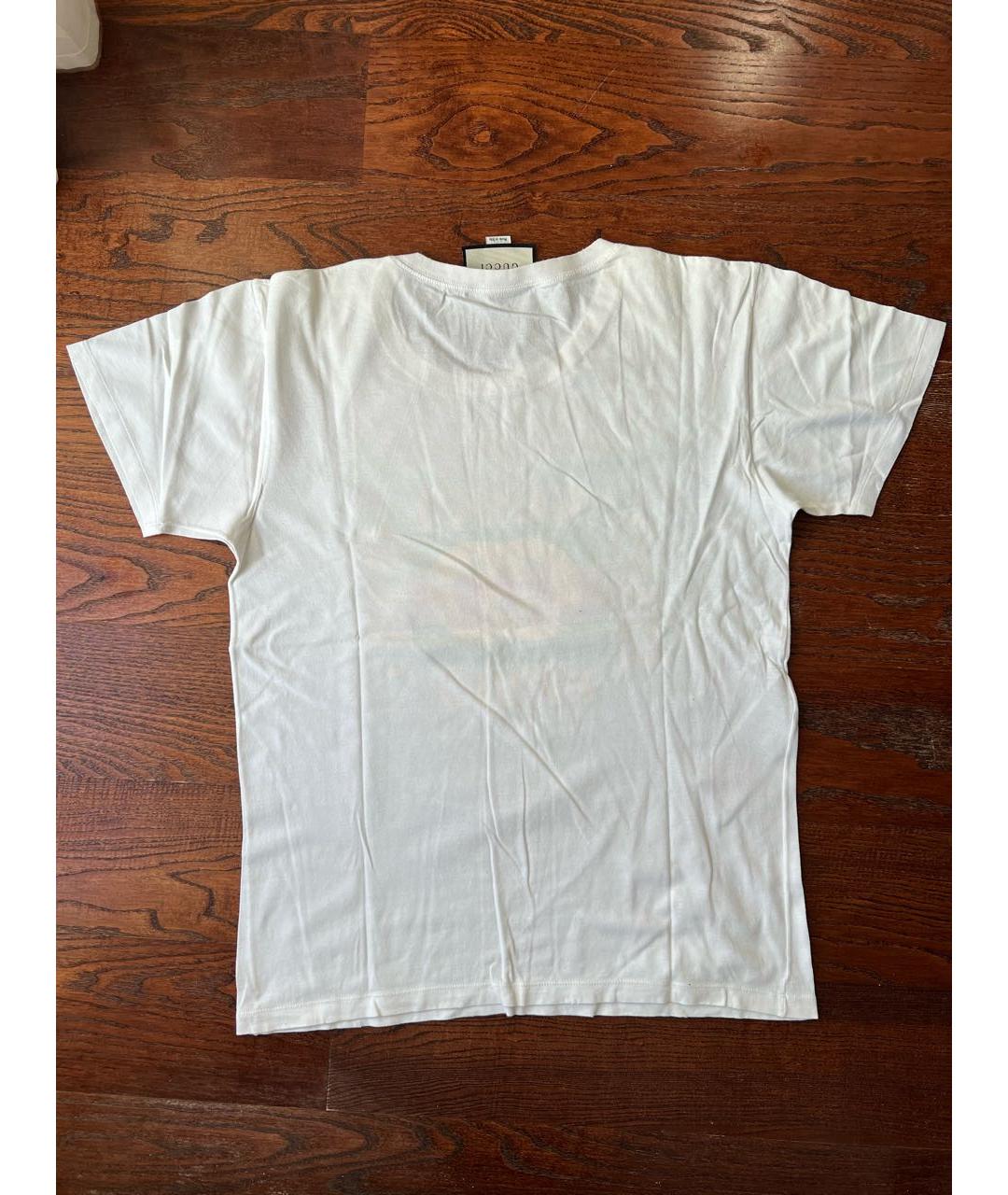 GUCCI Белая хлопковая футболка, фото 2