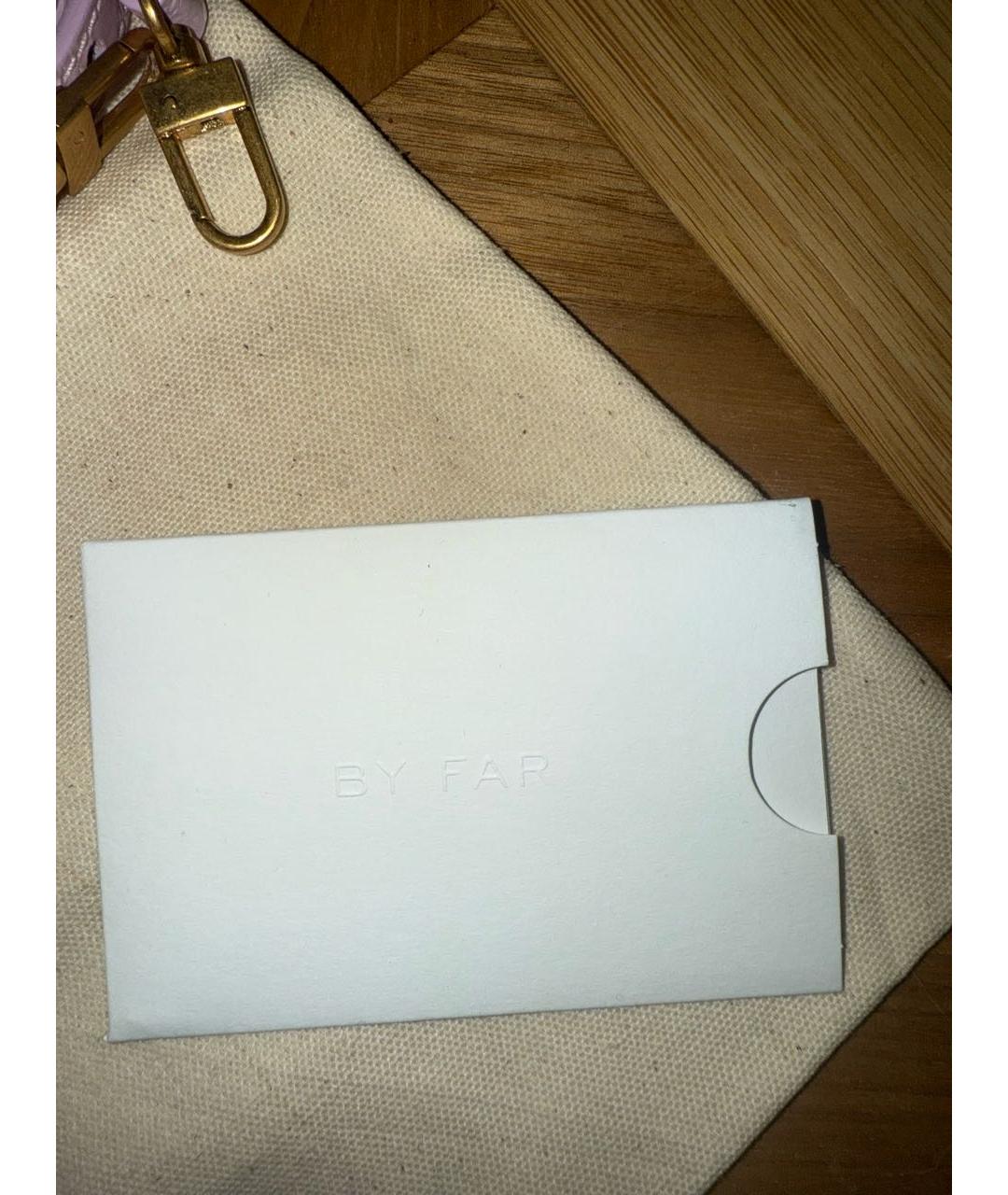 BY FAR Розовая кожаная сумка с короткими ручками, фото 3