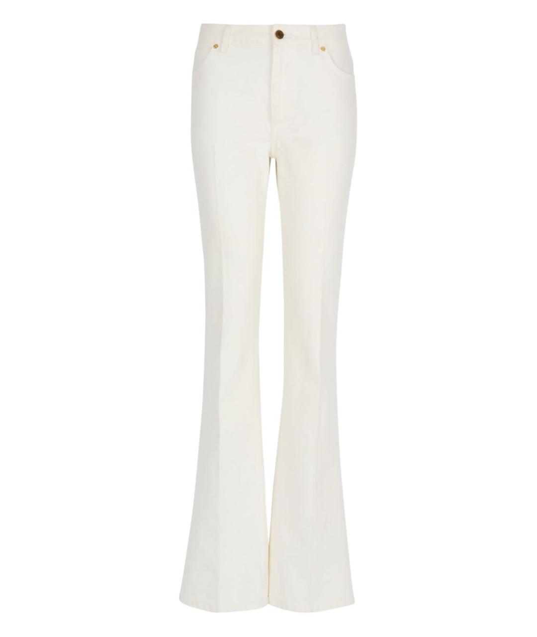 BALMAIN Белые хлопковые джинсы клеш, фото 1