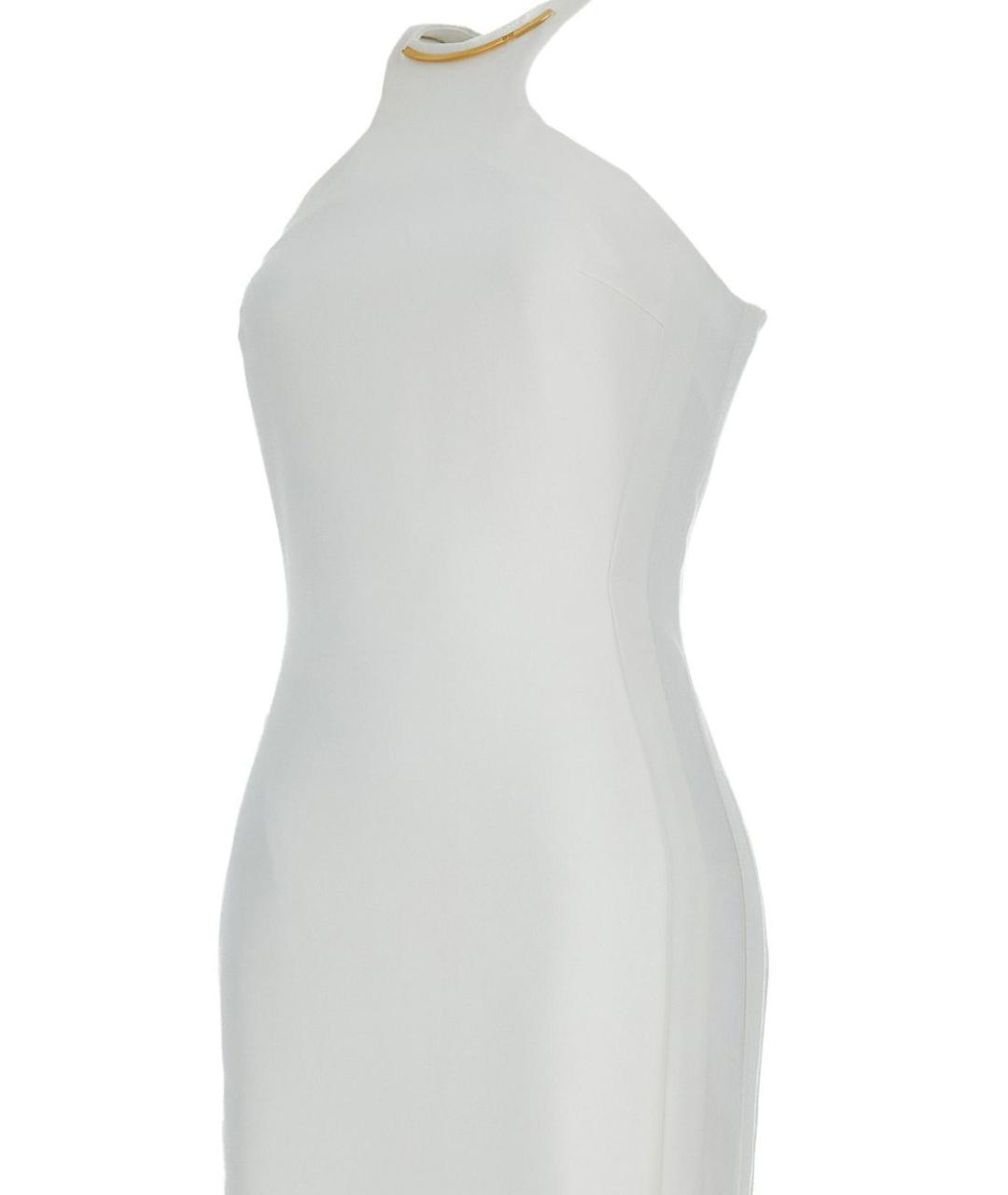 ELISABETTA FRANCHI Белое синтетическое коктейльное платье, фото 3