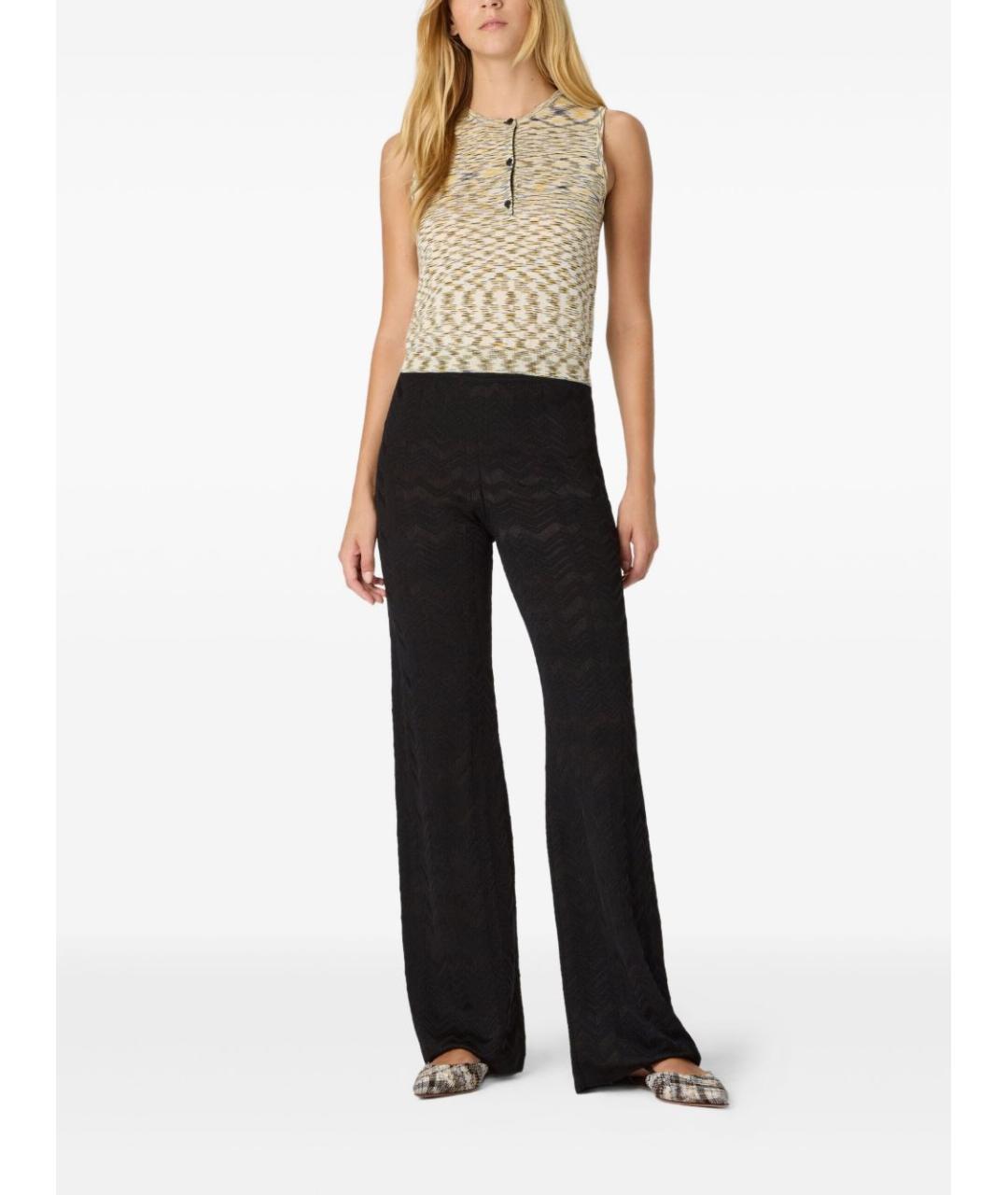 MISSONI Черные вискозные прямые брюки, фото 3