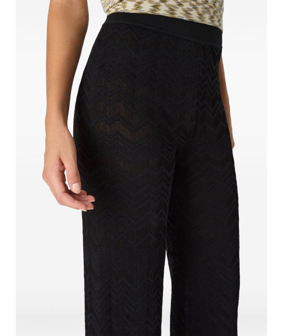 MISSONI Черные вискозные прямые брюки, фото 2