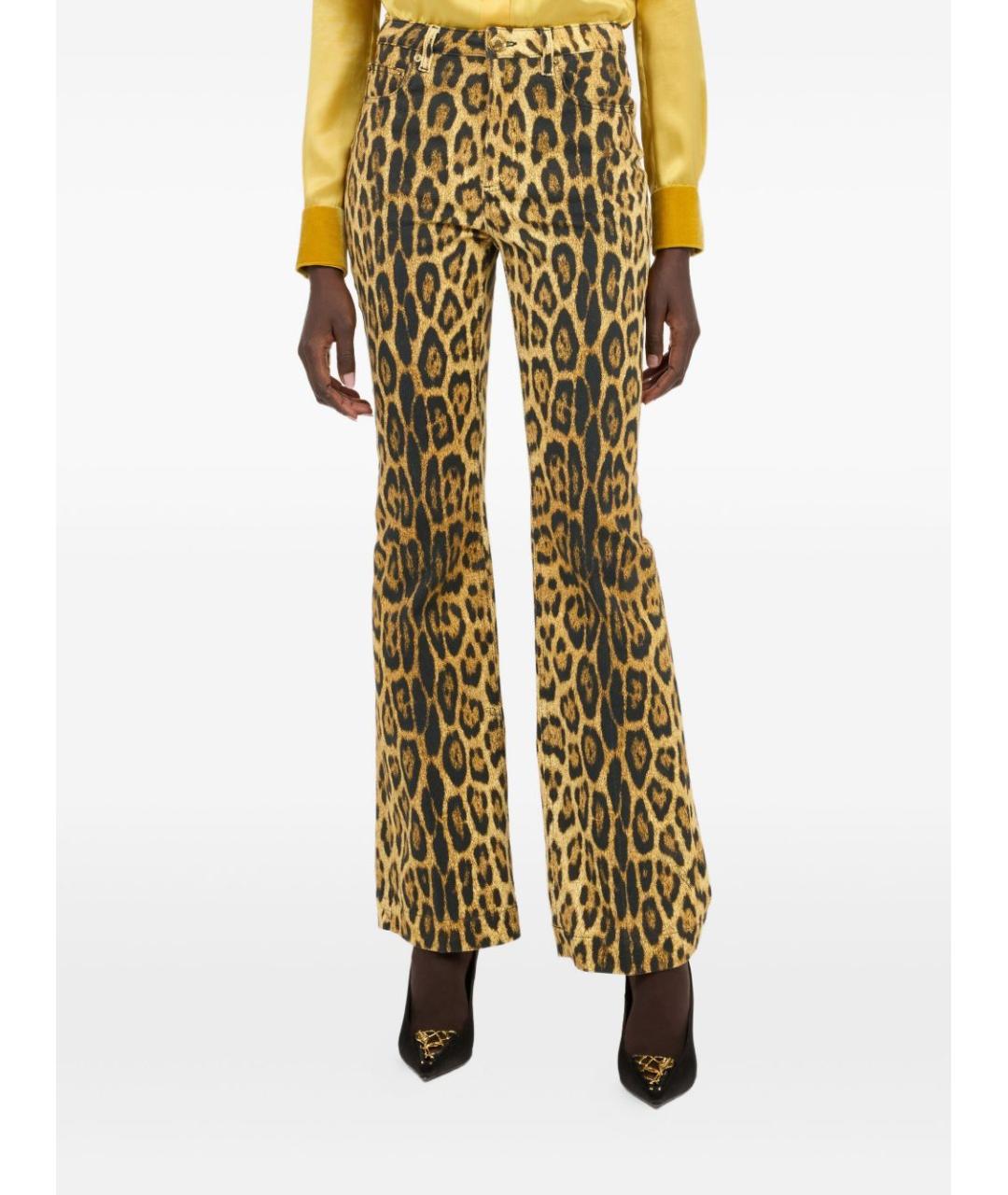 ROBERTO CAVALLI Мульти хлопковые прямые джинсы, фото 2