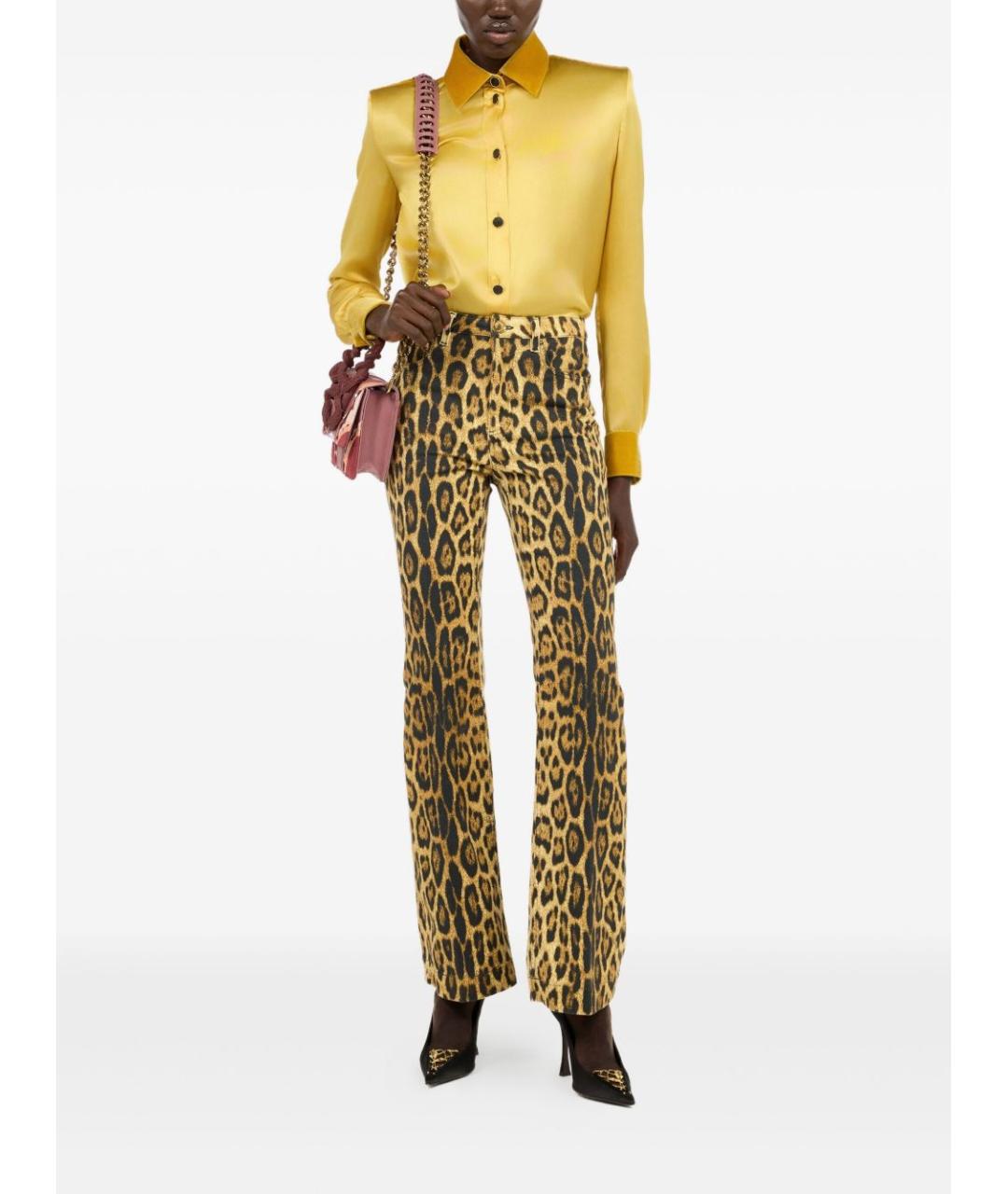 ROBERTO CAVALLI Мульти хлопковые прямые джинсы, фото 5