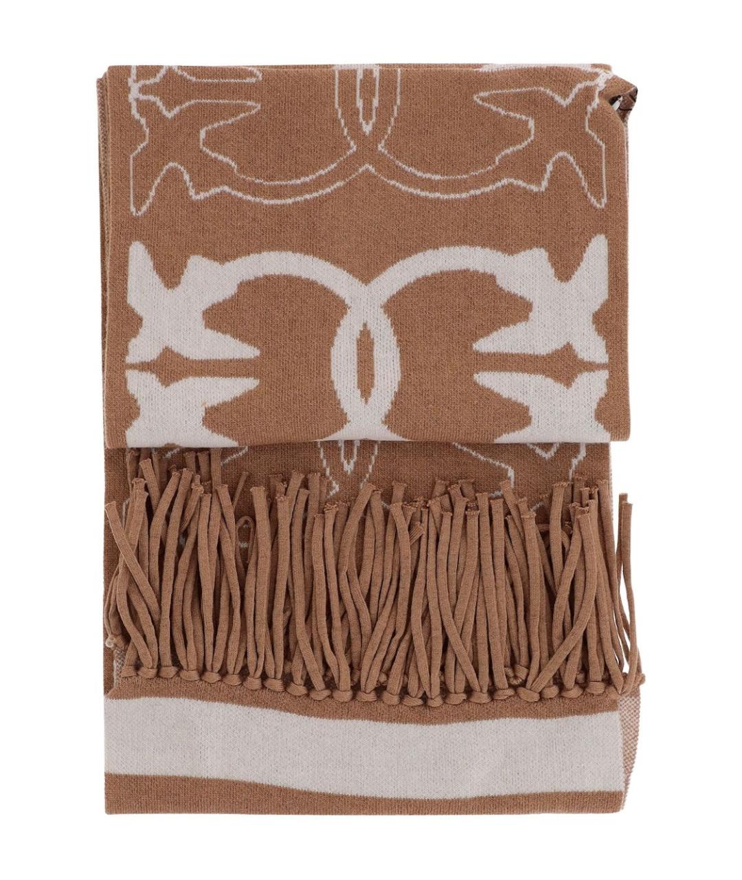 PINKO Бежевый шарф, фото 1