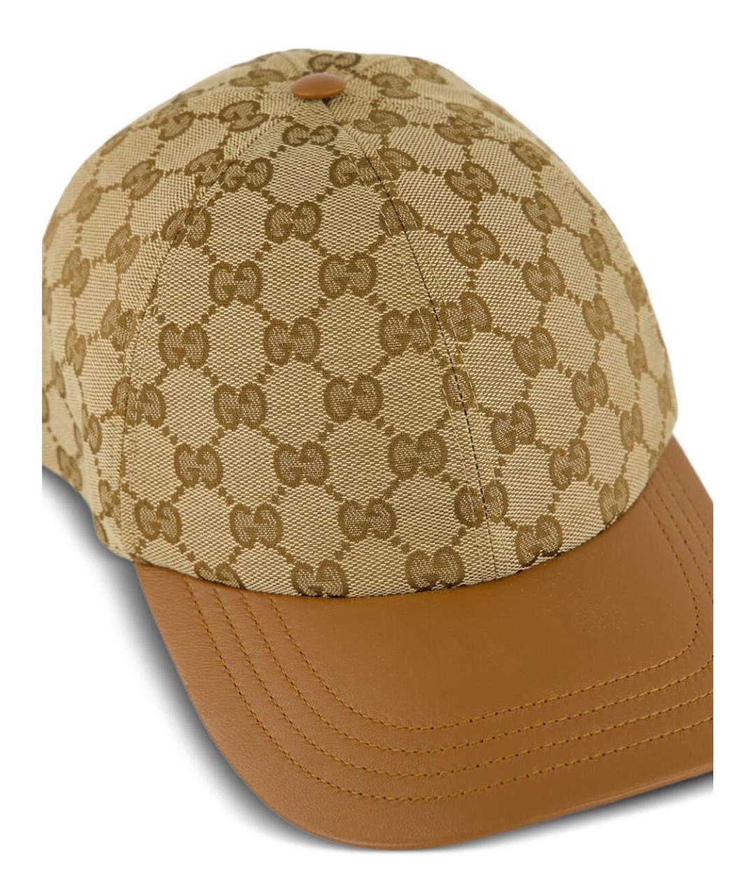 GUCCI Бежевая хлопковая кепка, фото 2