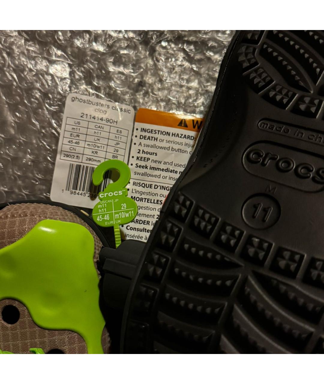 CROCS Коричневые резиновые шлепанцы, фото 6