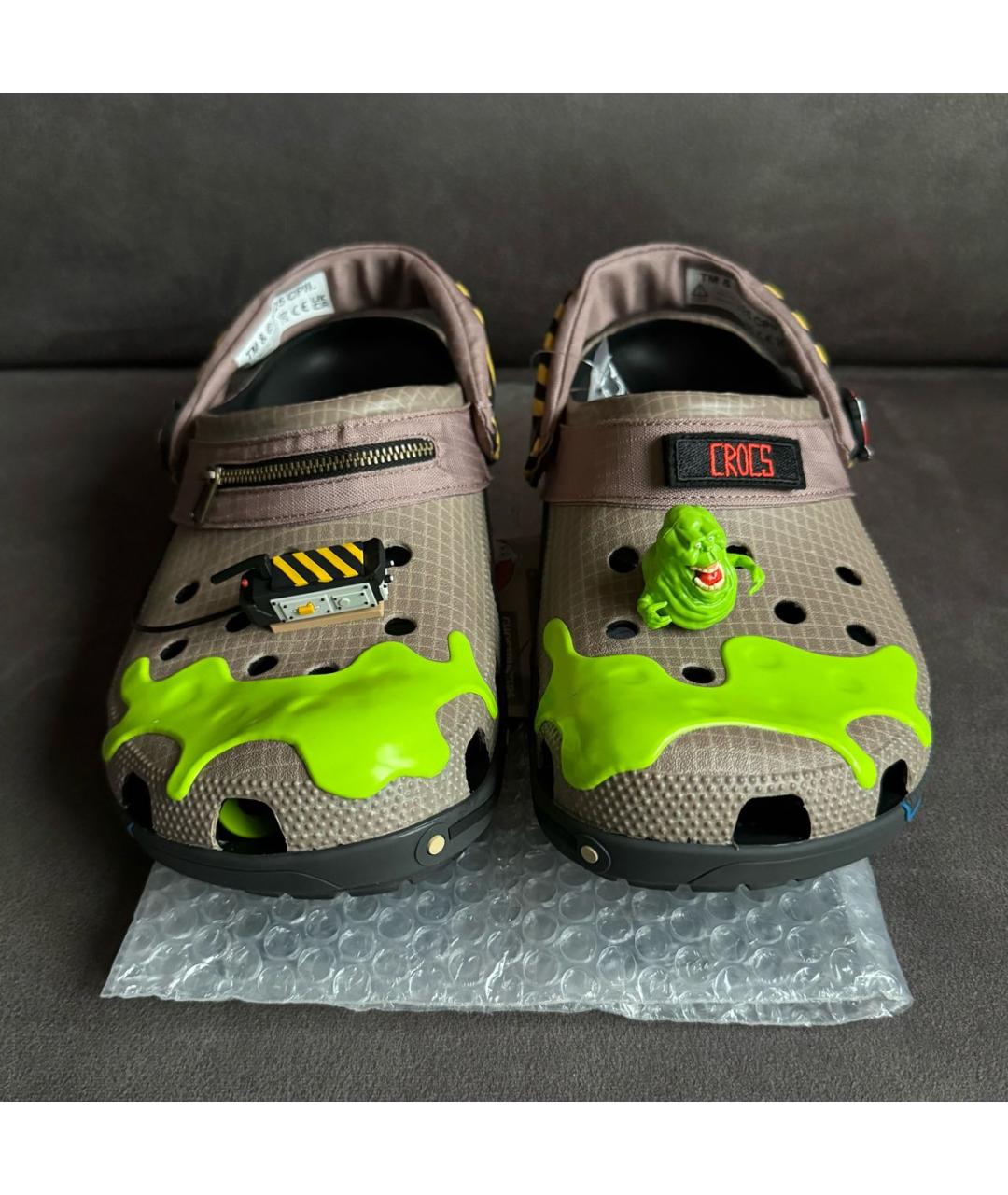 CROCS Коричневые резиновые шлепанцы, фото 2