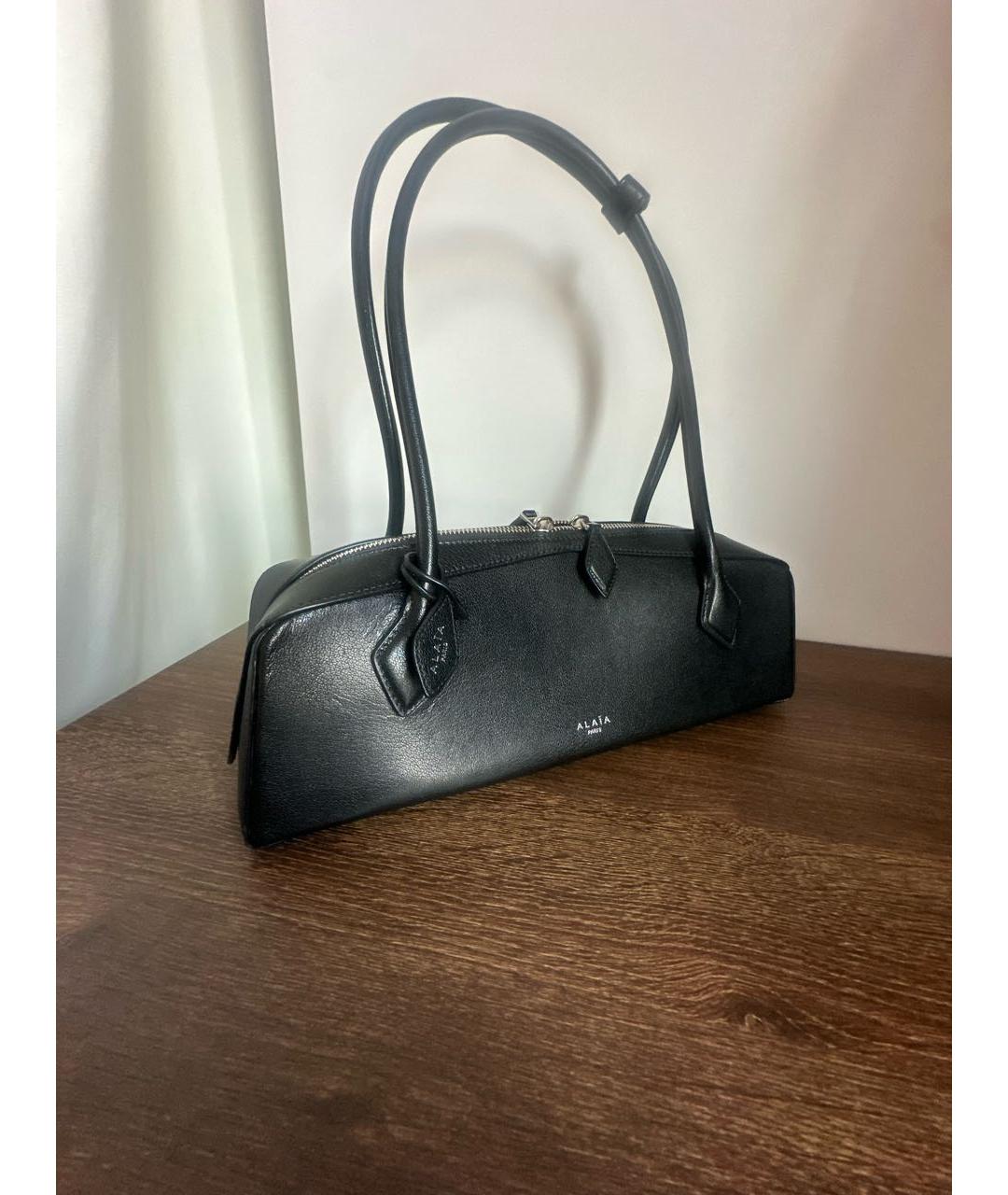 ALAIA Черная кожаная сумка через плечо, фото 2