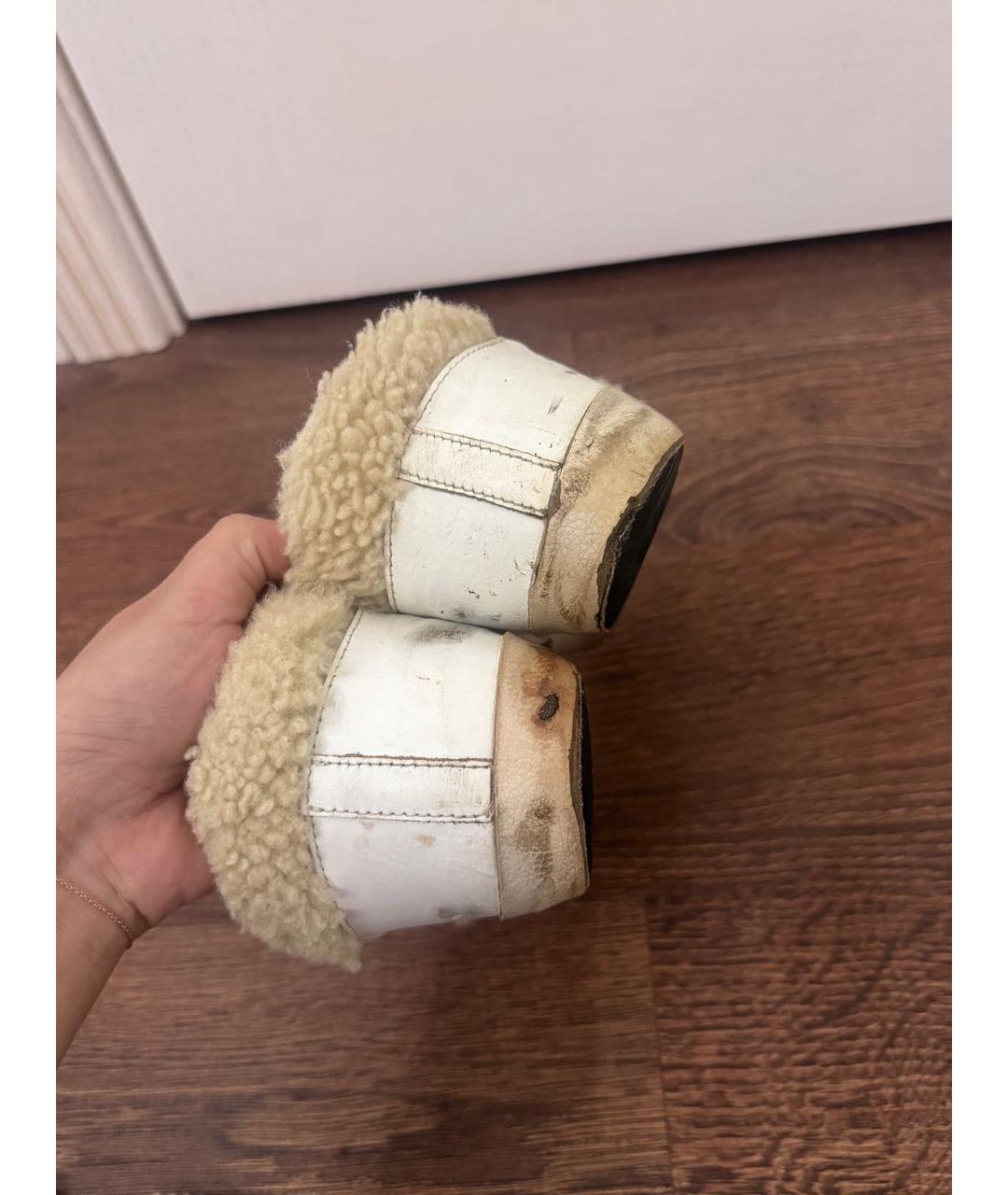 GOLDEN GOOSE DELUXE BRAND Белые кожаные кроссовки, фото 4