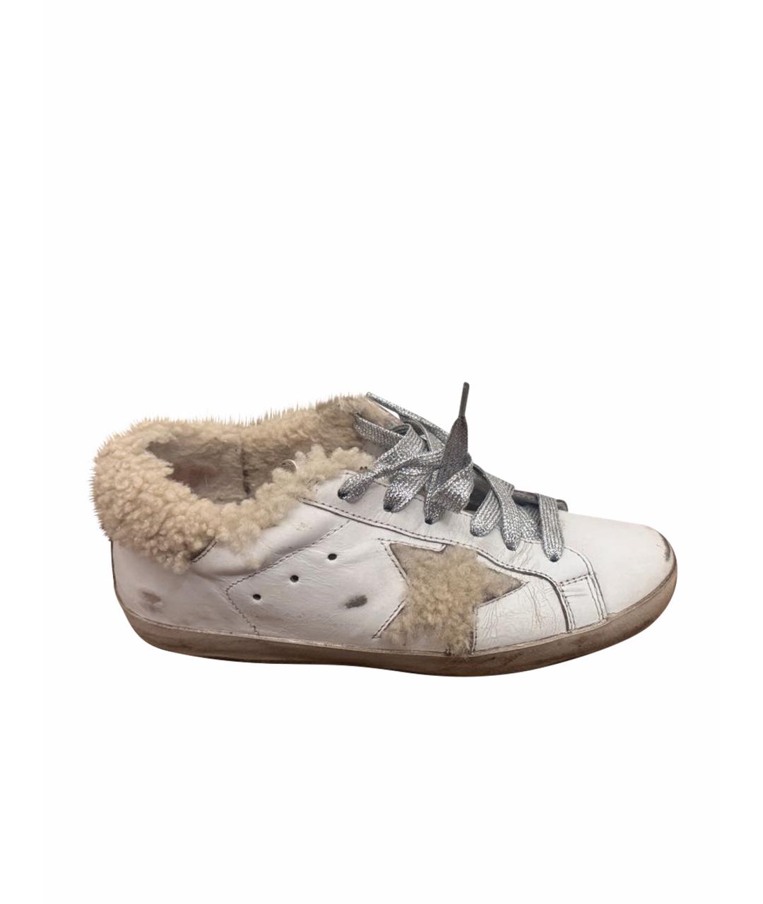 GOLDEN GOOSE DELUXE BRAND Белые кожаные кроссовки, фото 1
