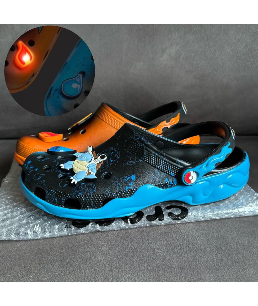 CROCS Черные резиновые шлепанцы, фото 5