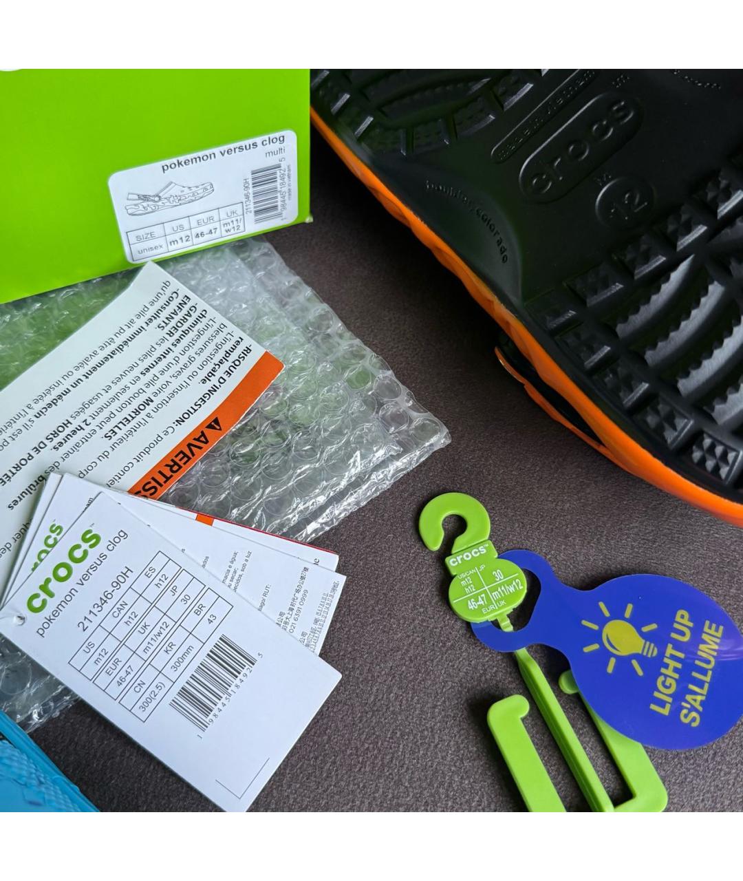 CROCS Черные резиновые шлепанцы, фото 6