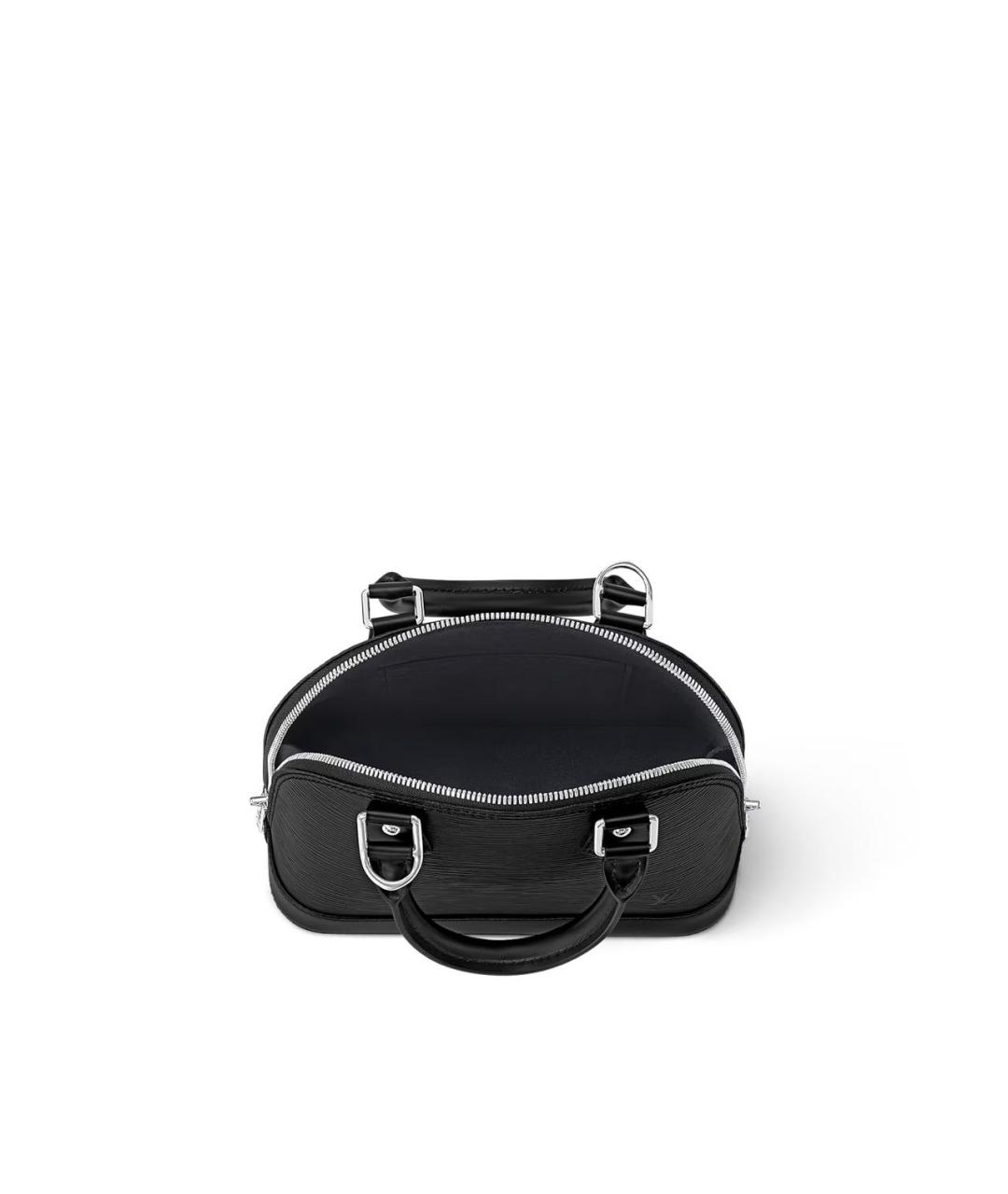 LOUIS VUITTON Черная кожаная сумка с короткими ручками, фото 4