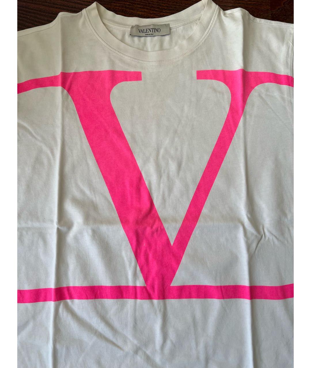 VALENTINO Белая хлопковая футболка, фото 3