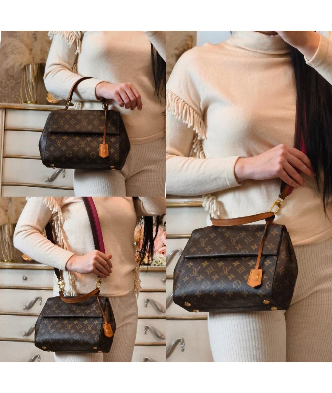 LOUIS VUITTON Коричневая сумка с короткими ручками, фото 5