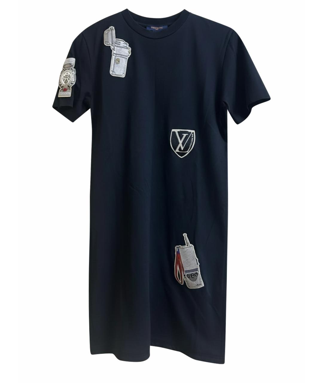 LOUIS VUITTON Темно-синее повседневное платье, фото 1