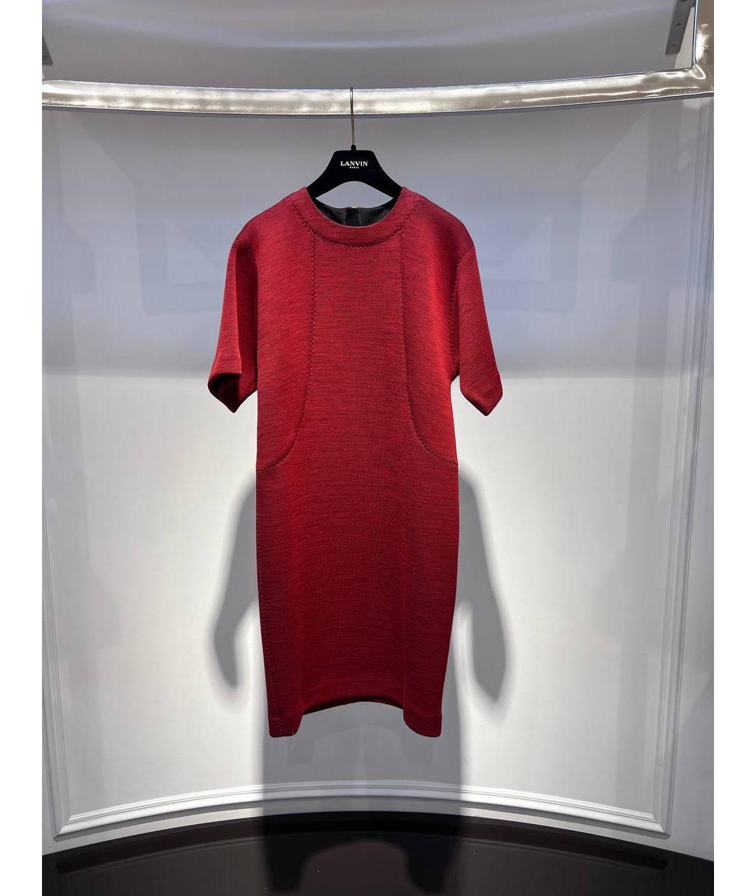 LANVIN Красное повседневное платье, фото 3
