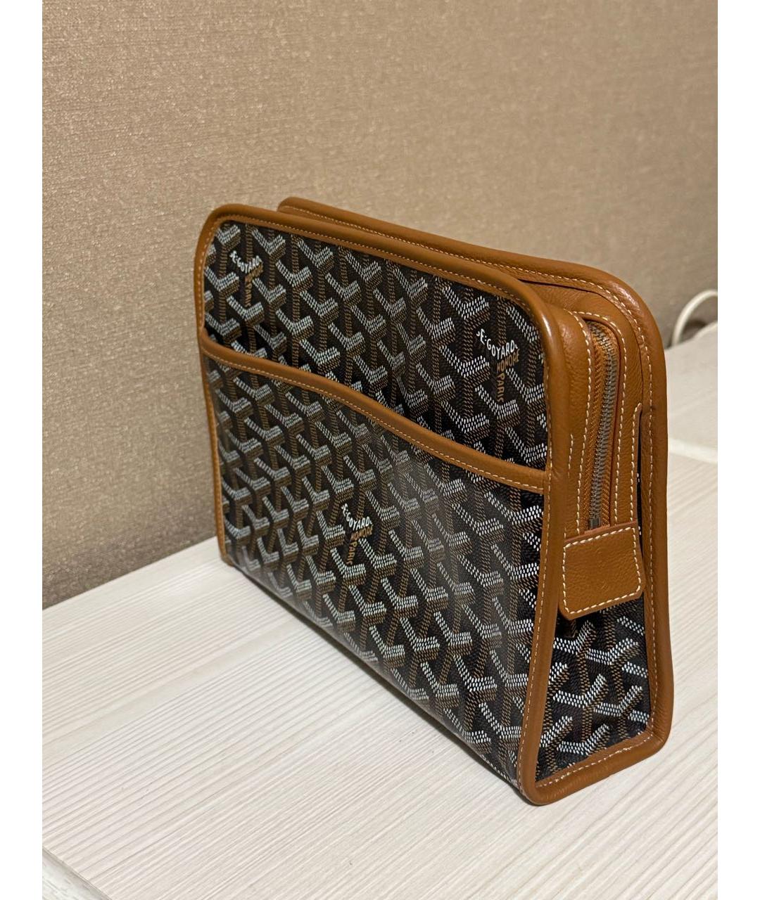 GOYARD Оранжевая кожаная папка для документов, фото 3