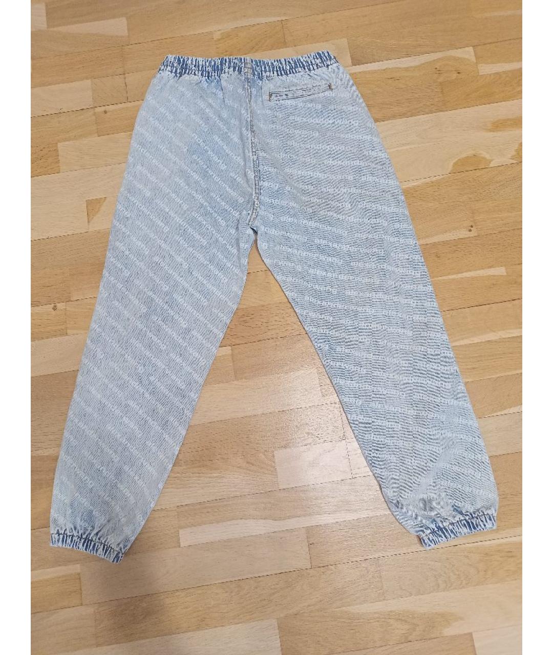 ALEXANDER WANG Голубые хлопковые прямые джинсы, фото 2